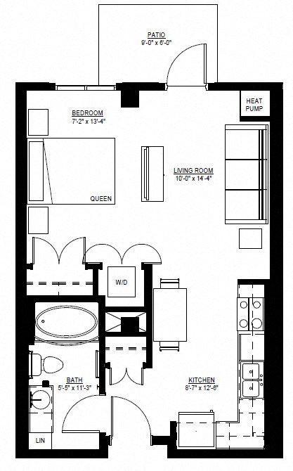 1500 Nicollet_Studio Floor Plan  at 1500 Nicollet, Minnesota, 55403
